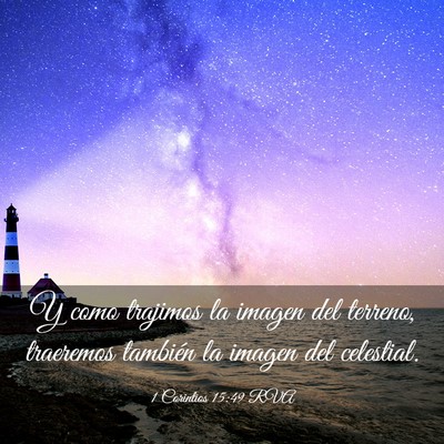 Picture 03 - 1 Corintios 15:49 RVA - Y como trajimos la imagen del terreno, traeremos - Bible Verse Picture
