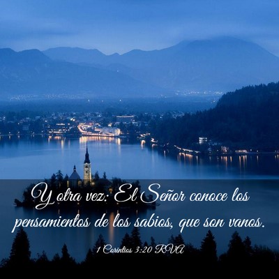 Picture 03 - 1 Corintios 3:20 RVA - Y otra vez: El Señor conoce los pensamientos de - Bible Verse Picture
