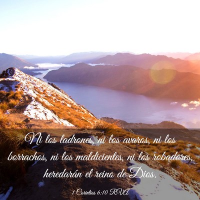 Picture 03 - 1 Corintios 6:10 RVA - Ni los ladrones, ni los avaros, ni los borrachos, - Bible Verse Picture