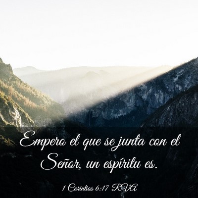 Picture 03 - 1 Corintios 6:17 RVA - Empero el que se junta con el Señor, un - Bible Verse Picture