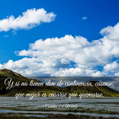 Picture 03 - 1 Corintios 7:9 RVA - Y si no tienen don de continencia, cásense; que - Bible Verse Picture