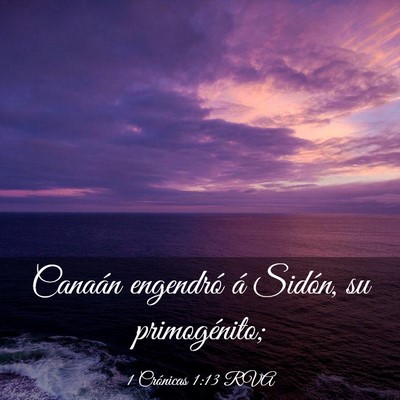 Picture 03 - 1 Crónicas 1:13 RVA - Canaán engendró á Sidón, su - Bible Verse Picture