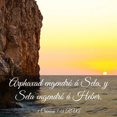 Picture 03 - 1 Crónicas 1:18 RVA - Arphaxad engendró á Sela, y Sela engendró á - Bible Verse Picture