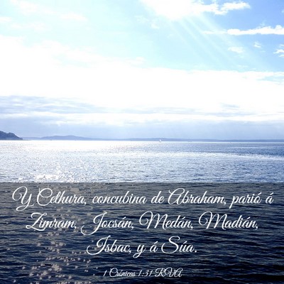 Picture 03 - 1 Crónicas 1:31 RVA - Y Cethura, concubina de Abraham, parió á - Bible Verse Picture