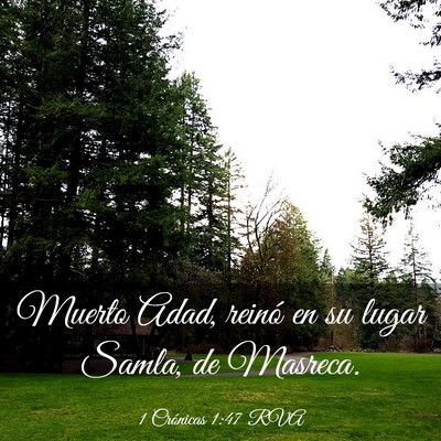 Picture 03 - 1 Crónicas 1:47 RVA - Muerto Adad, reinó en su lugar Samla, de - Bible Verse Picture
