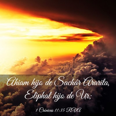 Picture 03 - 1 Crónicas 11:35 RVA - Ahiam hijo de Sachâr Ararita, Eliphal hijo de - Bible Verse Picture