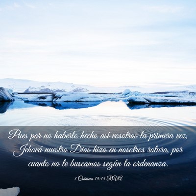 Picture 03 - 1 Crónicas 15:13 RVA - Pues por no haberlo hecho así vosotros la - Bible Verse Picture