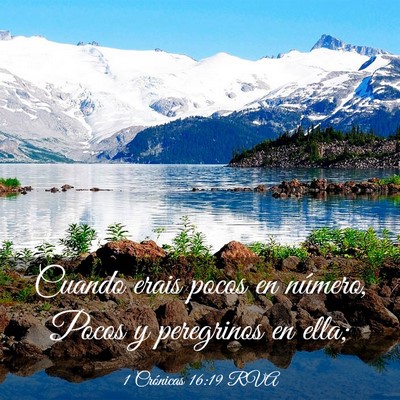 Picture 03 - 1 Crónicas 16:19 RVA - Cuando erais pocos en número, Pocos y peregrinos - Bible Verse Picture
