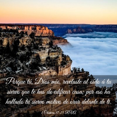 Picture 03 - 1 Crónicas 17:25 RVA - Porque tú, Dios mío, revelaste al oído á tu - Bible Verse Picture