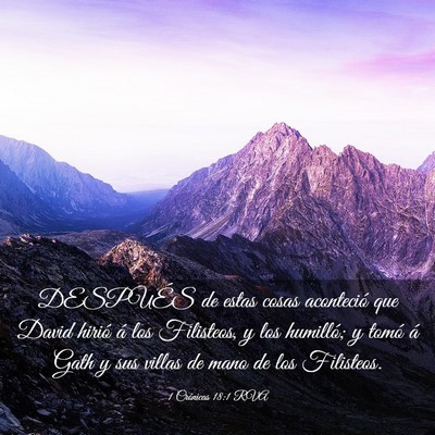 Picture 03 - 1 Crónicas 18:1 RVA - DESPUÉS de estas cosas aconteció que David - Bible Verse Picture