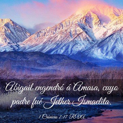 Picture 03 - 1 Crónicas 2:17 RVA - Abigail engendró á Amasa, cuyo padre fué - Bible Verse Picture