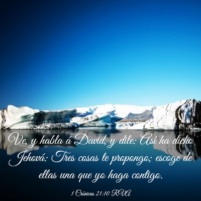 Picture 03 - 1 Crónicas 21:10 RVA - Ve, y habla á David, y dile: Así ha dicho - Bible Verse Picture