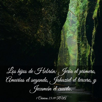 Picture 03 - 1 Crónicas 23:19 RVA - Los hijos de Hebrón: Jería el primero, Amarías - Bible Verse Picture