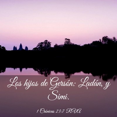 Picture 03 - 1 Crónicas 23:7 RVA - Los hijos de Gersón: Ladán, y - Bible Verse Picture
