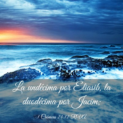 Picture 03 - 1 Crónicas 24:12 RVA - La undécima por Eliasib, la duodécima por - Bible Verse Picture