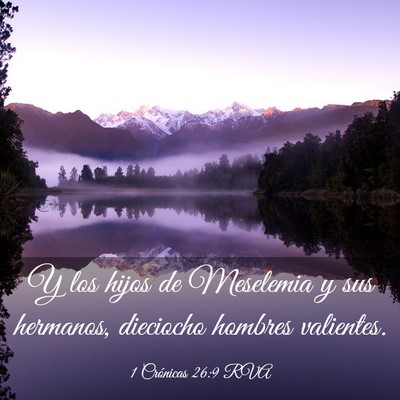 Picture 03 - 1 Crónicas 26:9 RVA - Y los hijos de Meselemia y sus hermanos, - Bible Verse Picture