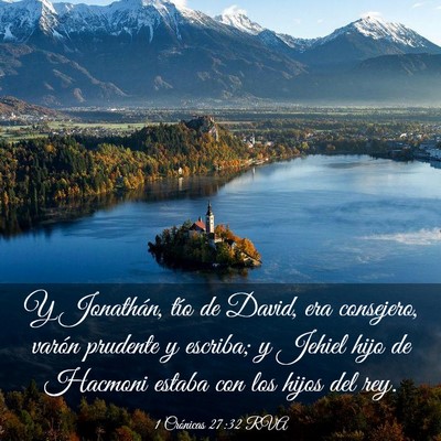 Picture 03 - 1 Crónicas 27:32 RVA - Y Jonathán, tío de David, era consejero, varón - Bible Verse Picture