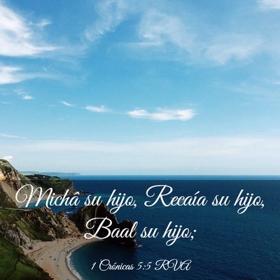 Picture 03 - 1 Crónicas 5:5 RVA - Michâ su hijo, Recaía su hijo, Baal su - Bible Verse Picture