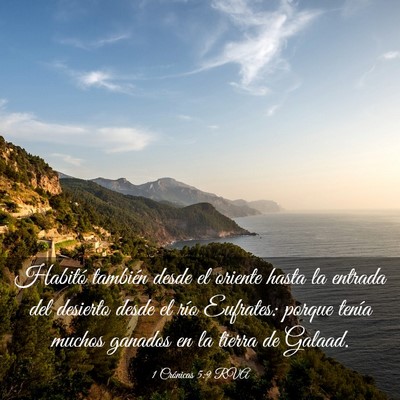 Picture 03 - 1 Crónicas 5:9 RVA - Habitó también desde el oriente hasta la - Bible Verse Picture