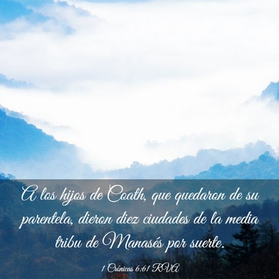 Picture 03 - 1 Crónicas 6:61 RVA - A los hijos de Coath, que quedaron de su - Bible Verse Picture