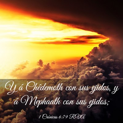 Picture 03 - 1 Crónicas 6:79 RVA - Y á Chêdemoth con sus ejidos, y á Mephaath con - Bible Verse Picture