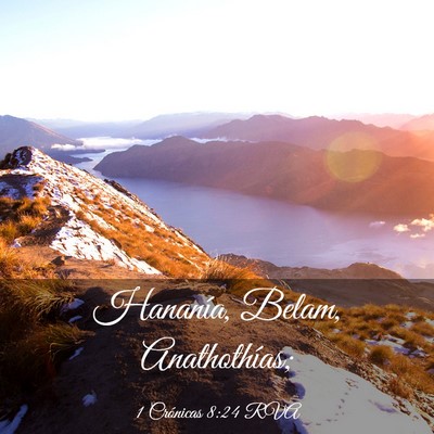 Picture 03 - 1 Crónicas 8:24 RVA - Hananía, Belam, - Bible Verse Picture