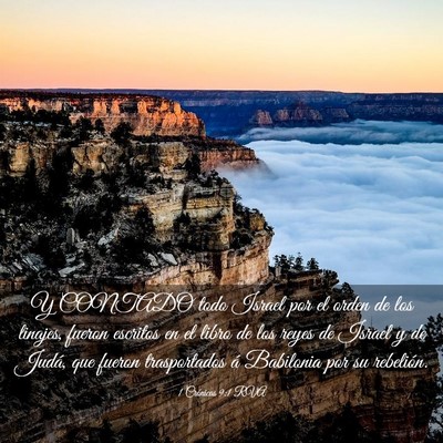 Picture 03 - 1 Crónicas 9:1 RVA - Y CONTADO todo Israel por el orden de los - Bible Verse Picture