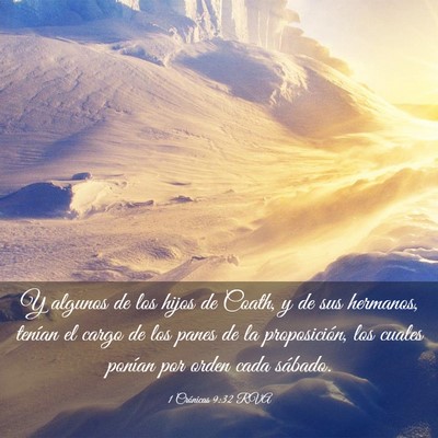 Picture 03 - 1 Crónicas 9:32 RVA - Y algunos de los hijos de Coath, y de sus - Bible Verse Picture