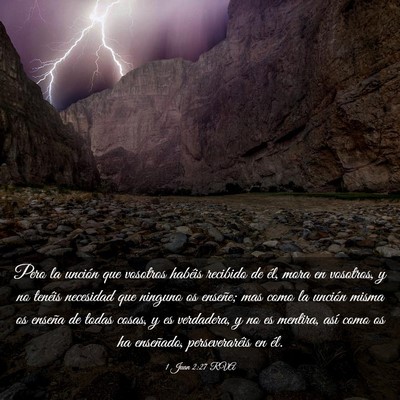 Picture 03 - 1 Juan 2:27 RVA - Pero la unción que vosotros habéis recibido de - Bible Verse Picture