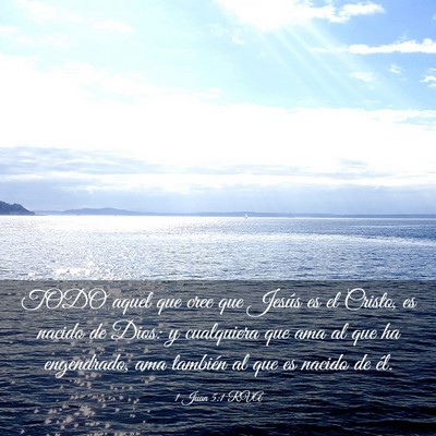 Picture 03 - 1 Juan 5:1 RVA - TODO aquel que cree que Jesús es el Cristo, es - Bible Verse Picture