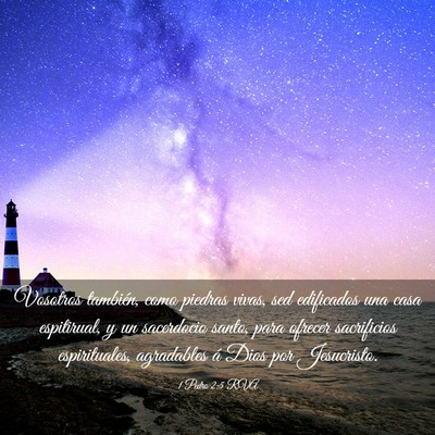 Picture 03 - 1 Pedro 2:5 RVA - Vosotros también, como piedras vivas, sed - Bible Verse Picture