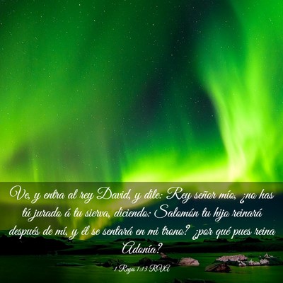 Picture 03 - 1 Reyes 1:13 RVA - Ve, y entra al rey David, y dile: Rey señor - Bible Verse Picture