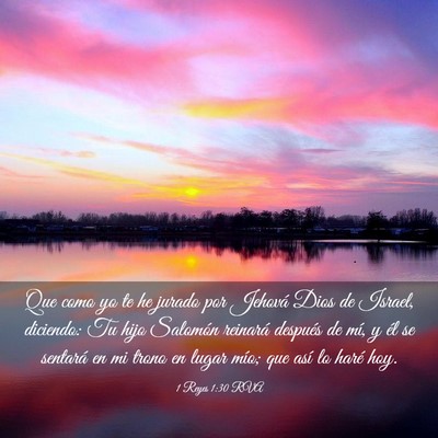 Picture 03 - 1 Reyes 1:30 RVA - Que como yo te he jurado por Jehová Dios de - Bible Verse Picture