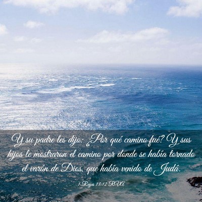 Picture 03 - 1 Reyes 13:12 RVA - Y su padre les dijo: ¿Por qué camino fué? Y - Bible Verse Picture