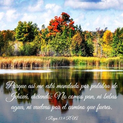 Picture 03 - 1 Reyes 13:9 RVA - Porque así me está mandado por palabra de - Bible Verse Picture