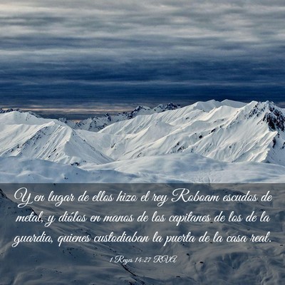 Picture 03 - 1 Reyes 14:27 RVA - Y en lugar de ellos hizo el rey Roboam escudos de - Bible Verse Picture