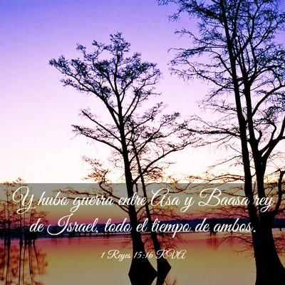 Picture 03 - 1 Reyes 15:16 RVA - Y hubo guerra entre Asa y Baasa rey de Israel, - Bible Verse Picture
