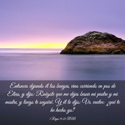 Picture 03 - 1 Reyes 19:20 RVA - Entonces dejando él los bueyes, vino corriendo - Bible Verse Picture