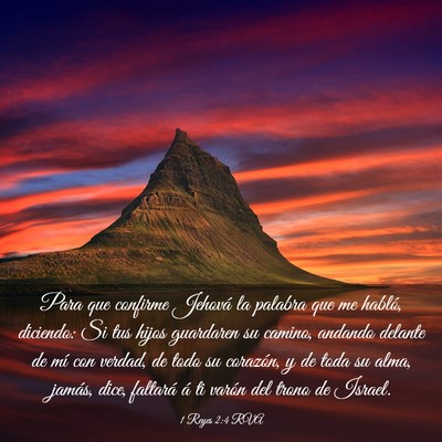 Picture 03 - 1 Reyes 2:4 RVA - Para que confirme Jehová la palabra que me - Bible Verse Picture
