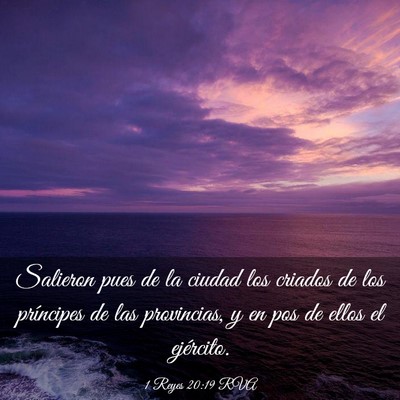 Picture 03 - 1 Reyes 20:19 RVA - Salieron pues de la ciudad los criados de los - Bible Verse Picture