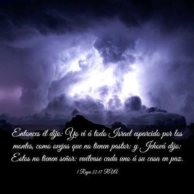 Picture 03 - 1 Reyes 22:17 RVA - Entonces él dijo: Yo ví á todo Israel - Bible Verse Picture