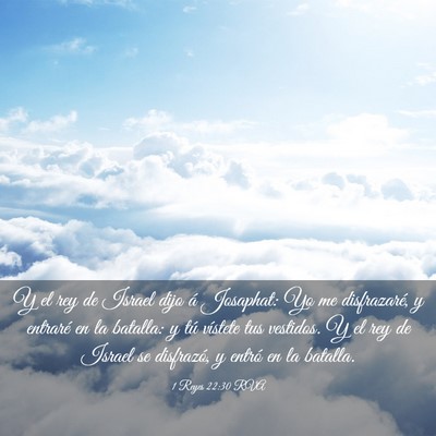 Picture 03 - 1 Reyes 22:30 RVA - Y el rey de Israel dijo á Josaphat: Yo me - Bible Verse Picture