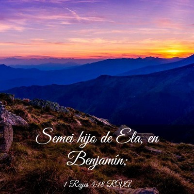 Picture 03 - 1 Reyes 4:18 RVA - Semei hijo de Ela, en - Bible Verse Picture