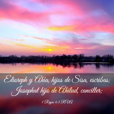 Picture 03 - 1 Reyes 4:3 RVA - Elioreph y Ahía, hijos de Sisa, escribas; - Bible Verse Picture