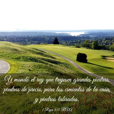 Picture 03 - 1 Reyes 5:17 RVA - Y mandó el rey que trajesen grandes piedras, - Bible Verse Picture