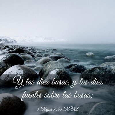Picture 03 - 1 Reyes 7:43 RVA - Y las diez basas, y las diez fuentes sobre las - Bible Verse Picture