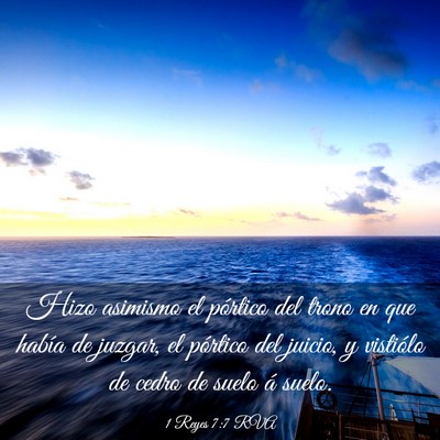 Picture 03 - 1 Reyes 7:7 RVA - Hizo asimismo el pórtico del trono en que había - Bible Verse Picture