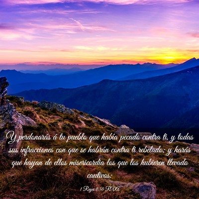Picture 03 - 1 Reyes 8:50 RVA - Y perdonarás á tu pueblo que había pecado - Bible Verse Picture