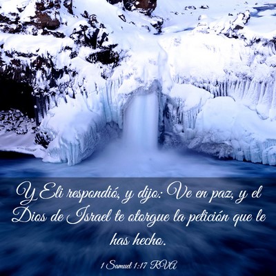 Picture 03 - 1 Samuel 1:17 RVA - Y Eli respondió, y dijo: Ve en paz, y el Dios de - Bible Verse Picture