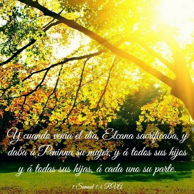 Picture 03 - 1 Samuel 1:4 RVA - Y cuando venía el día, Elcana sacrificaba, y - Bible Verse Picture
